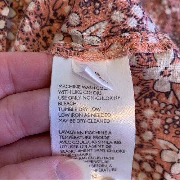 Anthropologie Pilcro Sasha pink floral button down shirt size Extra Small XS - Picture 11 of 15